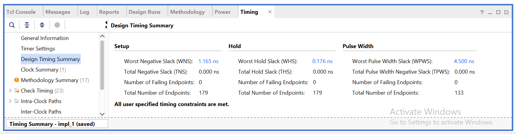 Timing Summary